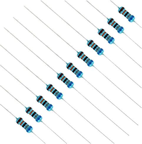 600 PCS Resistor Kit 1/4 W +-1% Premium Metal Film Resistors Assortment Kit, 30 Values (10Ω-1MΩ) 20 Each, Breadboard & DIY Electronics, Includes 10k Ohm, 1k Ohm, 220 Ohm Resistors Pack in Kuwait