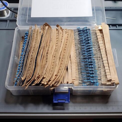 600 PCS Resistor Kit 1/4 W +-1% Premium Metal Film Resistors Assortment Kit, 30 Values (10Ω-1MΩ) 20 Each, Breadboard & DIY Electronics, Includes 10k Ohm, 1k Ohm, 220 Ohm Resistors Pack in Kuwait