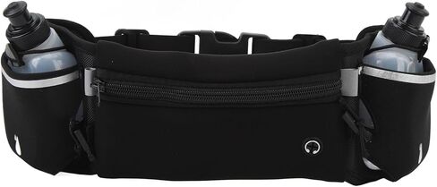 Water Bottle Fanny Pack Lightweight Hydration Belt for Running Cycling Climbing Outdoor Sports Nylon Black 1 X Fanny Pack 2 X Water Bottle in Kuwait