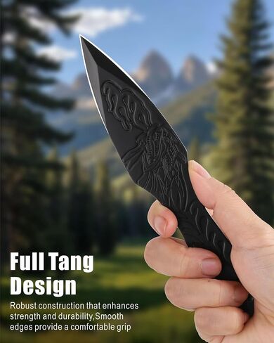 REAT Throwing Knives - 3 Piece, 7.5" 440 Stainless Steel with Full Tang Design, Includes Nylon Carrying Case for Safe Storage,Ninja Kunai Knives for Competition,Recreation,Gifts for Men,Women in Kuwait