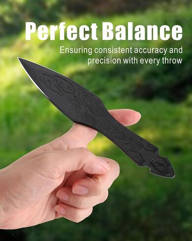 REAT Throwing Knives - 3 Piece, 7.5" 440 Stainless Steel with Full Tang Design, Includes Nylon Carrying Case for Safe Storage,Ninja Kunai Knives for Competition,Recreation,Gifts for Men,Women in Kuwait