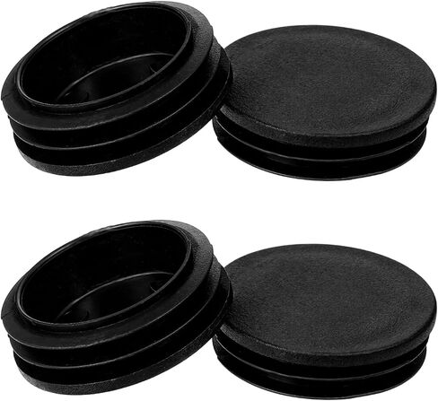 4 PCS Black Round Plastic Plug, 2 Inch Plastic Plugs and Caps Insert End Caps for Metal Tubing, Black Pipes Tubing End Cap Glide Insert Furniture Finishing Plug for Round Metal Tube in Kuwait