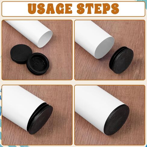 4 PCS Black Round Plastic Plug, 2 Inch Plastic Plugs and Caps Insert End Caps for Metal Tubing, Black Pipes Tubing End Cap Glide Insert Furniture Finishing Plug for Round Metal Tube in Kuwait