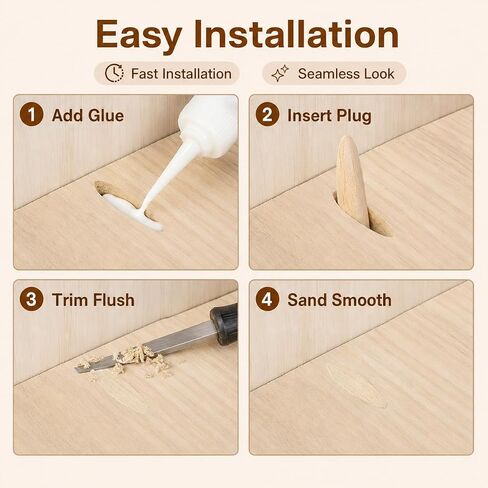 100PCS Solid Wood Pocket Hole Plugs, 3/8 Inch Pocket Screw Jig Plugs Pine Wood Plugs Woodworking Tool for Pocket Hole Jig Accessories, Various Woodworking Projects in Kuwait