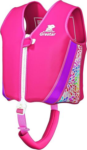 Kids Swim Vest Toddeler Floaties, Swim Floatation Jacket Training Vest for Boys Girls Age 2-9, Neoprene Swimming Aid with Adjustable Buoyancy & Safety Strap in Kuwait