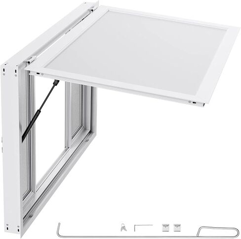 نافذة امتياز تقديم الطعام من سبائك الألومنيوم مقاس 53 × 33 بوصة، تصميم مفتوح بزاوية 85 درجة مع 4 نوافذ منزلقة، باب المظلة وخطاف السحب لمقطورات شاحنات الطعام in Kuwait