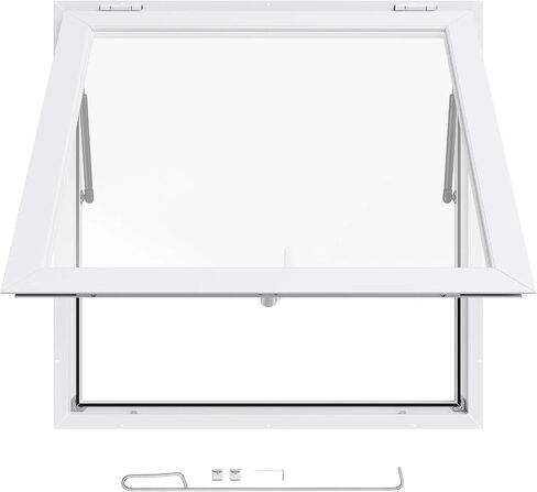 Aluminum Alloy Concession Serving Window 36 x 36 Inches, 85 Degree Stand Open Window with Awning Door and Drag Hook, Rain Resistant for Food Truck Concession Trailers in Kuwait