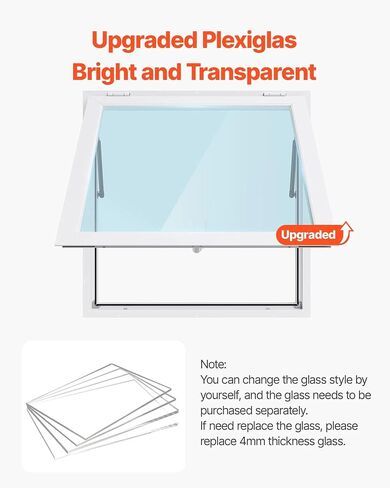 Aluminum Alloy Concession Serving Window 36 x 36 Inches, 85 Degree Stand Open Window with Awning Door and Drag Hook, Rain Resistant for Food Truck Concession Trailers in Kuwait