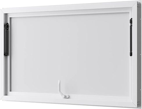 60 x 36 Inch Concession Service Window with Aluminum Alloy Frame, Up to 85 Degree Opening Serving Window Equipped with Awning Door and Drag Hook in Kuwait