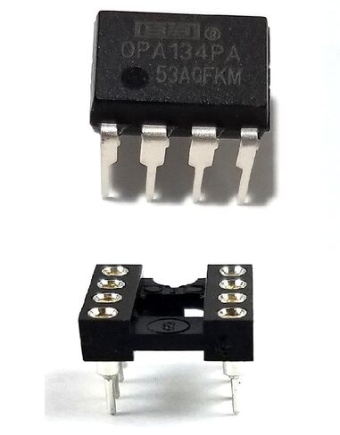 Burr Brown OPA134PA OPA134 IC Operational Amplifier & 8-Pin DIP Sockets with Machined Contact Pins (Pack of 10) in Kuwait