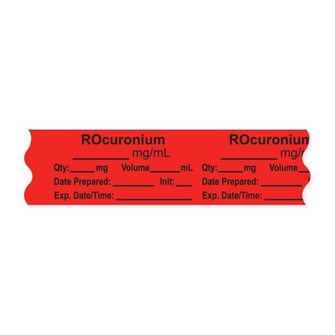 PDC Healthcare AN-2-161 شريط التخدير مع Exp. التاريخ والوقت والأولي، قابل للإزالة، "ROcuronium mg/mL"، 1 بوصة، 3/4 بوصة × 500 بوصة، 333 بصمة، 500 بوصة لكل لفة، فلوريدا. أحمر (عبوة من 500 قطعة) in Kuwait