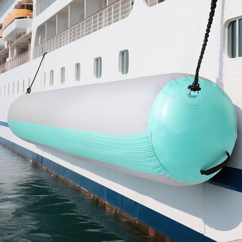 FBSPORT مصد قارب قابل للنفخ، مصد قارب 10FT/6FT/5FT لرسو السفن مع مضخة كهربائية 600 وات، مصد قفص الاتهام PVC لربط قوارب الصيد والزلاجات النفاثة واليخوت والقارب العائم in Kuwait