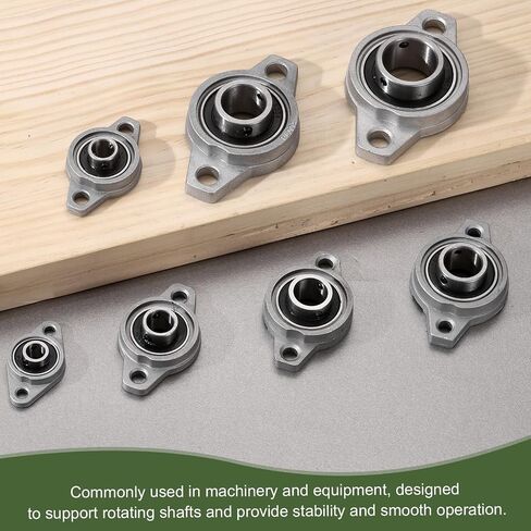uxcell 2Pcs KFL003 Pillow Block Bearing 5/8" (17mm) Zinc Alloy Steel Self Alignment Mounted Flange Bearing, (ABEC5) in Kuwait