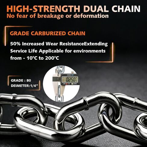 1100lbs Electric Chain Hoist, 110V Single Phase with 2 Speed | 10FT lifting height, 8.2ft wired remote, for garage/hotel/home use, steel chain hoist in Kuwait