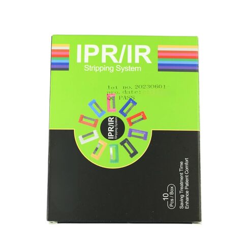 مجموعة شرائط تصغير الأسنان البينية - طقم IPR مطلي بالألماس الأحمر المثقوب - قابل لإعادة الاستخدام، التحكم باللمس بعرض 4 مم - 10 قطع in Kuwait