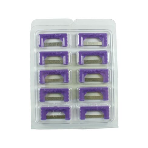 Dental Interproximal Reduction Strips Set – Single Sided Bright Purple Diamond Coated IPR Kit – Reusable, 4mm Width Tactile Control - 10pcs in Kuwait