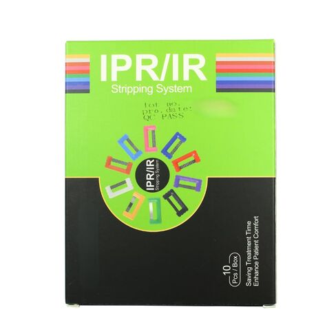 مجموعة شرائط تصغير الأسنان البينية - طقم IPR مطلي بالألماس - مرمزة بالألوان وقابلة لإعادة الاستخدام والتحكم باللمس - 10 قطع in Kuwait