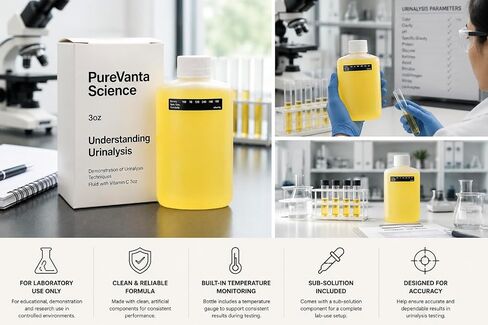 PureVanta Science 90ml سائل تدريب تحليل البول الاصطناعي - حل توضيحي تعليمي للاختبارات المعملية والمعايرة والتدريب للاستخدام فقط in Kuwait