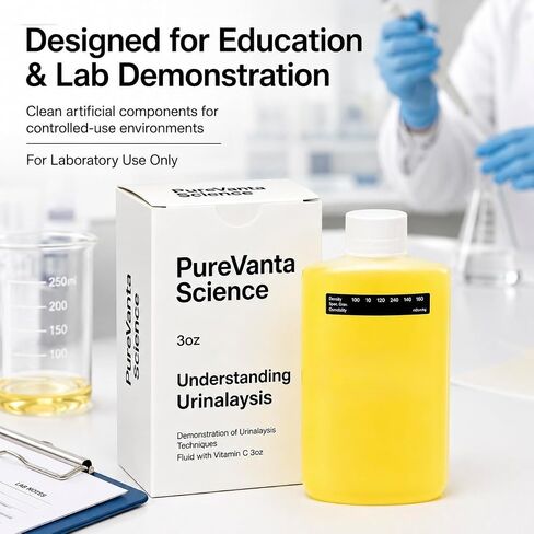 PureVanta Science 90ml سائل تدريب تحليل البول الاصطناعي - حل توضيحي تعليمي للاختبارات المعملية والمعايرة والتدريب للاستخدام فقط in Kuwait