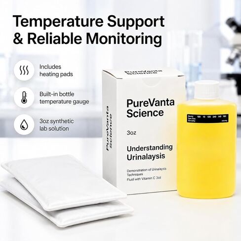 PureVanta Science 90ml سائل تدريب تحليل البول الاصطناعي - حل توضيحي تعليمي للاختبارات المعملية والمعايرة والتدريب للاستخدام فقط in Kuwait