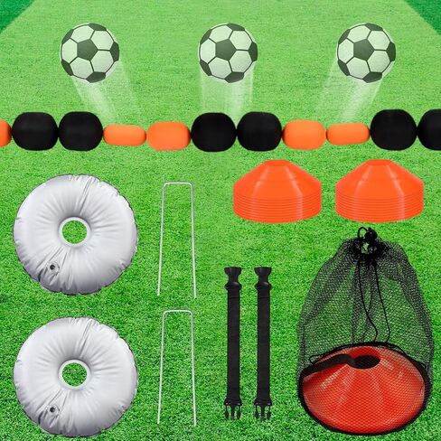 Outus 9 ft Soccer Goalkeeper Deflection Equipment Goalkeeper Training Equipment Single Line Deflector Multi Refraction Angles for Reflex & Agility Training with 15 Soccer Cones & 2 Water Weight Bags in Kuwait