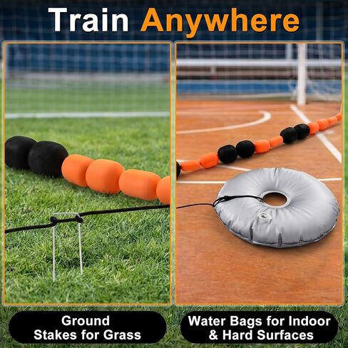 Outus 9 ft Soccer Goalkeeper Deflection Equipment Goalkeeper Training Equipment Single Line Deflector Multi Refraction Angles for Reflex & Agility Training with 15 Soccer Cones & 2 Water Weight Bags in Kuwait