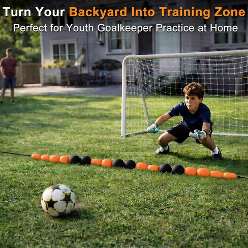 Outus 9 ft Soccer Goalkeeper Deflection Equipment Goalkeeper Training Equipment Single Line Deflector Multi Refraction Angles for Reflex & Agility Training with 15 Soccer Cones & 2 Water Weight Bags in Kuwait
