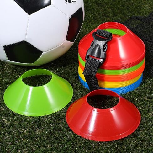 MAQUITA 100 Pcs Mini Soccer Cones for Agility Training, 5 Inch Sport Cones with Carry Bag - Football Practice Equipment in Saudi Arabia