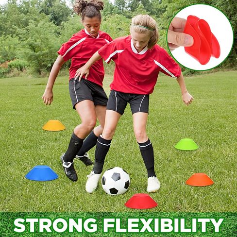 MAQUITA 100 Pcs Mini Soccer Cones for Agility Training, 5 Inch Sport Cones with Carry Bag - Football Practice Equipment in Saudi Arabia