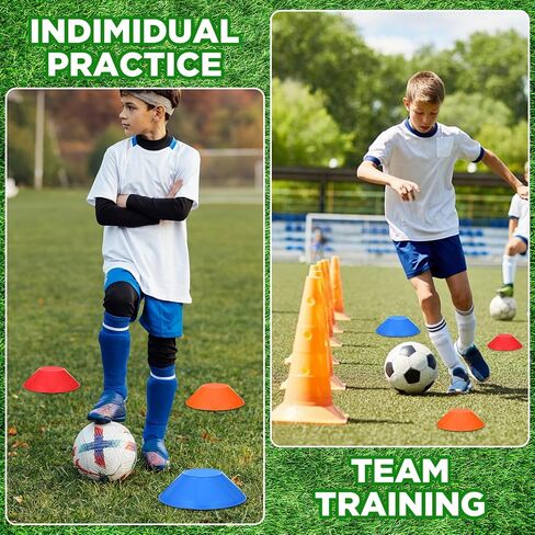 MAQUITA 100 Pcs Mini Soccer Cones for Agility Training, 5 Inch Sport Cones with Carry Bag - Football Practice Equipment in Saudi Arabia