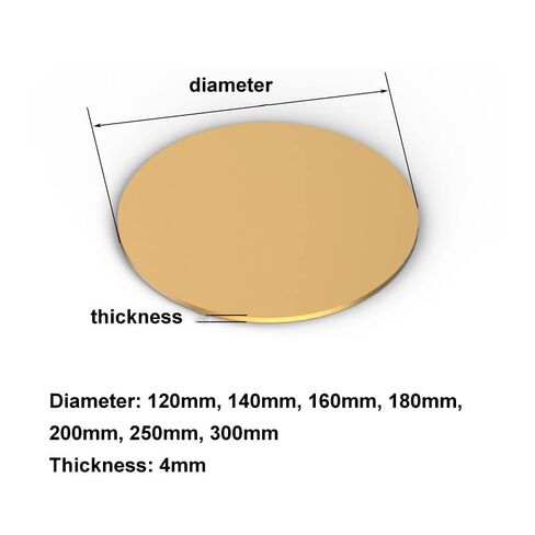 Solid Brass Discs Round Brass, 1Pc H62 Brass Disc 4mm Thick Multiple Sizes(Diameter 140mm) in Saudi Arabia