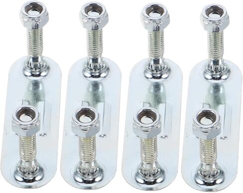 DECHOUS Roller Skate Plate Hardware Set with Shock Absorber Double Row Metal Frame 25mm for Inline and Quad Skate Maintenance and Rebuild, 4pcs Kit for Professional Skating in Kuwait