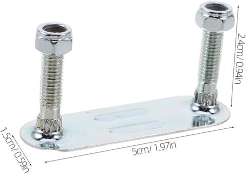 DECHOUS Roller Skate Plate Hardware Set with Shock Absorber Double Row Metal Frame 25mm for Inline and Quad Skate Maintenance and Rebuild, 4pcs Kit for Professional Skating in Kuwait