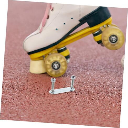 DECHOUS Roller Skate Plate Hardware Set with Shock Absorber Double Row Metal Frame 25mm for Inline and Quad Skate Maintenance and Rebuild, 4pcs Kit for Professional Skating in Kuwait