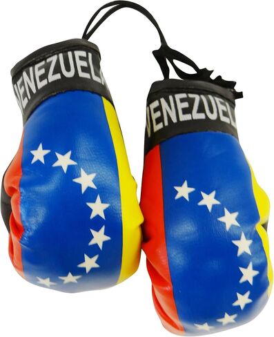 Venezuela Country Flag Mini Boxing Gloves to Hang Over Your Automobile Mirror New in Kuwait