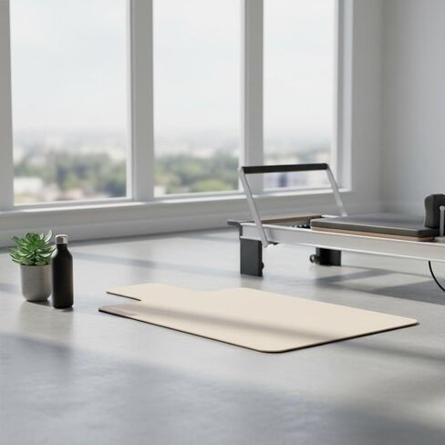 SM SunniMix Suede Pilates Pad Reformer Mat Sweat-Absorbing Surface Non-Slip Rubber Backing Soft Texture Suitable for Studio or Gym in Kuwait