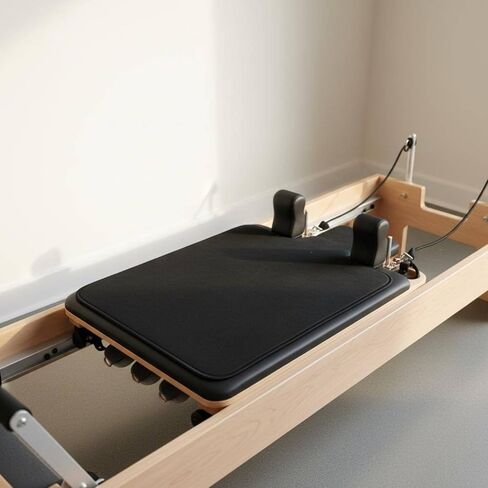 SM SunniMix Suede Pilates Pad Reformer Mat Sweat-Absorbing Surface Non-Slip Rubber Backing Soft Texture Suitable for Studio or Gym in Kuwait