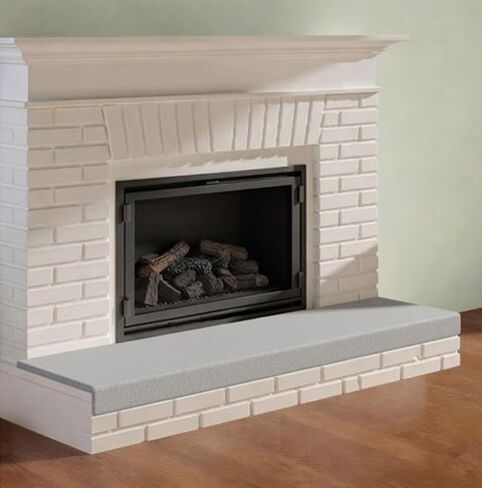 Kidkusion Soft Seat Edge Cushion | Made in USA | 72" | Taupe | Fireplace Safety Cushion | Hearth Pad in Saudi Arabia