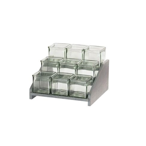 Ashwood Collection – Jar Display – 13.125W x 12.5D x 6.5H – Gray-Washed Oak in Kuwait