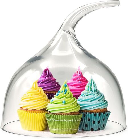 6-inch cake stand with a shatterproof acrylic cake dome—the perfect choice for kitchenware, birthdays, parties, weddings, and baking gifts, ideal for displaying food in Saudi Arabia