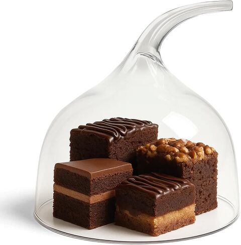 6-inch cake stand with a shatterproof acrylic cake dome—the perfect choice for kitchenware, birthdays, parties, weddings, and baking gifts, ideal for displaying food in Saudi Arabia
