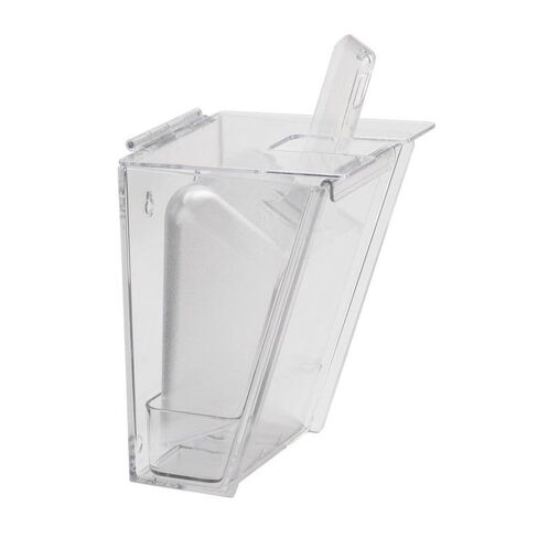 Cal-Mil 356 Wall Mount Scoop Holders, 6" W x 5.25" D x 11.5" H, Clear in Kuwait