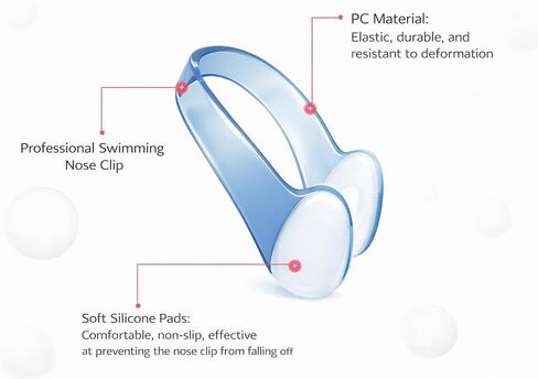4-Pack Swimming Nose Clips, Soft Silicone Waterproof Nose Plugs with Storage Cases, Non-Slip Comfortable Fit for Adults & Kids, for Pool Training, Water Sports & Diving (Assorted Colors) in Kuwait