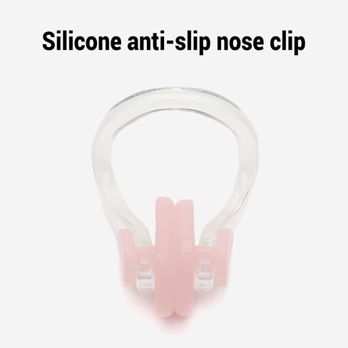 2-Pack Silicone Nose Plugs for Swimming, Waterproof Comfortable Nose Clips for Adults, Blue & Pink in Kuwait
