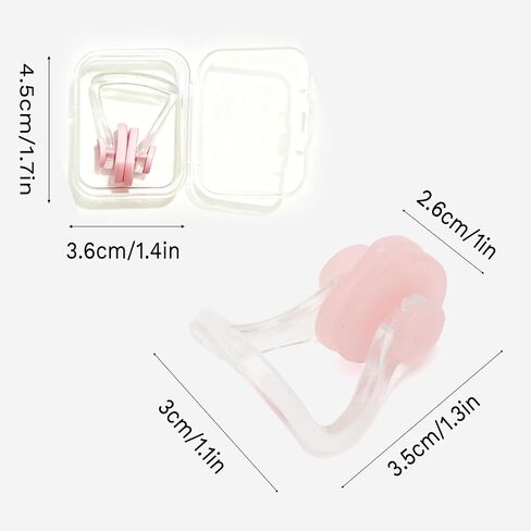 2-Pack Silicone Nose Plugs for Swimming, Waterproof Comfortable Nose Clips for Adults, Blue & Pink in Kuwait