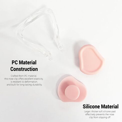 2-Pack Silicone Nose Plugs for Swimming, Waterproof Comfortable Nose Clips for Adults, Blue & Pink in Kuwait