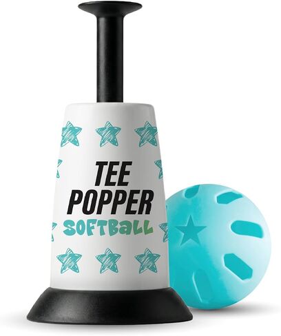 Bandit Sports Tee Popper Softball, Durable Nylon Strength, Batting Tee for Perfect Swings, Softball Training for Hitting Without a Pitcher, 1 Popper Softball Included in Kuwait