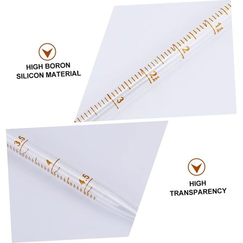 4pcs Lab Glass Single Ring Pipette Rigid Measuring Straw Oil Pipettes for Laboratory Glassware in Kuwait