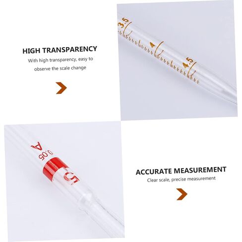 4pcs Lab Glass Single Ring Pipette Rigid Measuring Straw Oil Pipettes for Laboratory Glassware in Kuwait