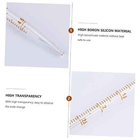 4pcs Lab Glass Single Ring Pipette Rigid Measuring Straw Oil Pipettes for Laboratory Glassware in Kuwait